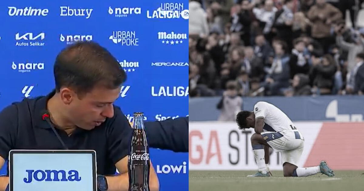 DT de Renato Tapia lloró en conferencia tras descenso de Leganés: 