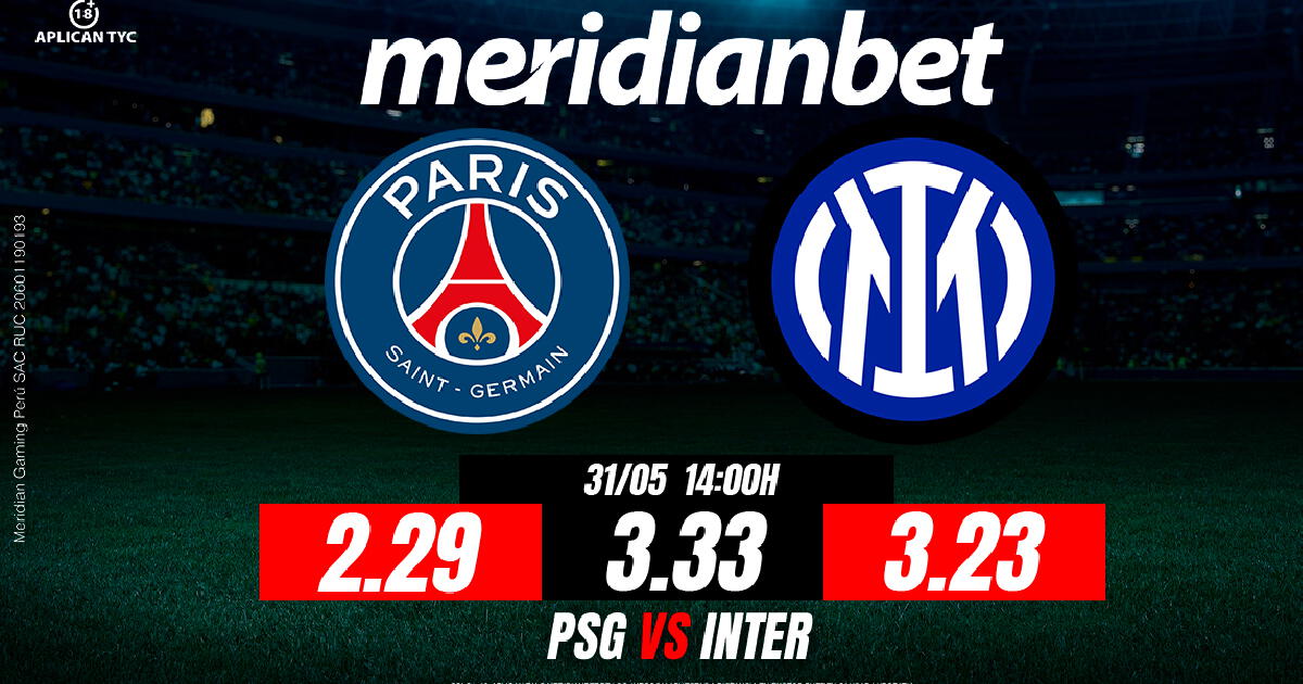 PSG vs Inter: ¡Un Iphone 16 será tuyo jugando en la gran final de la Champions League con Meridianbet!