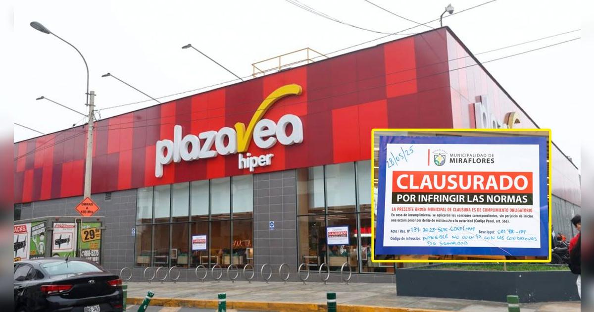 Plaza Vea es clausurado en Miraflores tras caída de ascensor y buscan revocar su Certificado ITSE