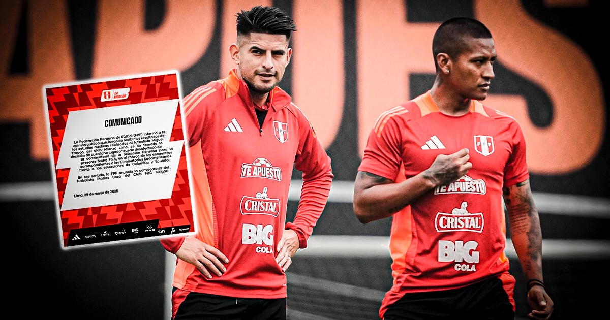 Selección peruana anunció su primera baja para Eliminatorias y convocó otro jugador de urgencia