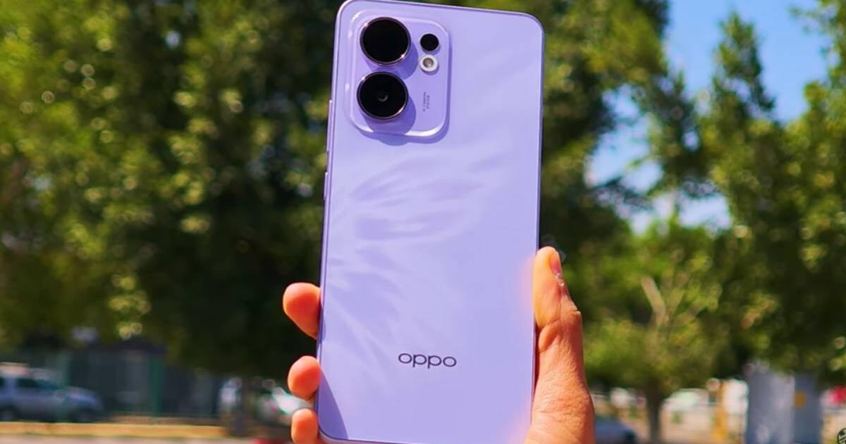 Este Oppo 'acuático' es mejor que el Galaxy A56: 512GB, 24GB de RAM, triple cámara con IA y 5800 mAh