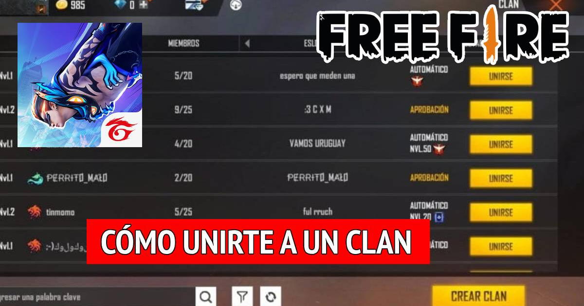Cómo unirse a un clan de Free Fire para recibir recompensas exclusivas en grupo
