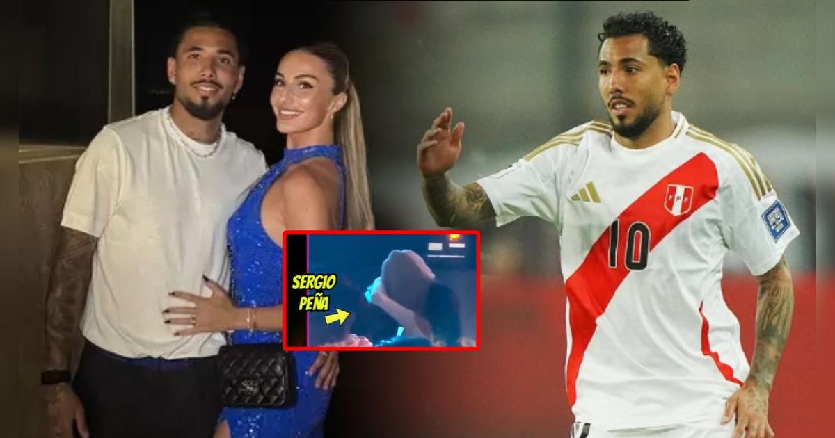 Sergio Peña fue ampayado besando apasionadamente a joven que no es su novia española