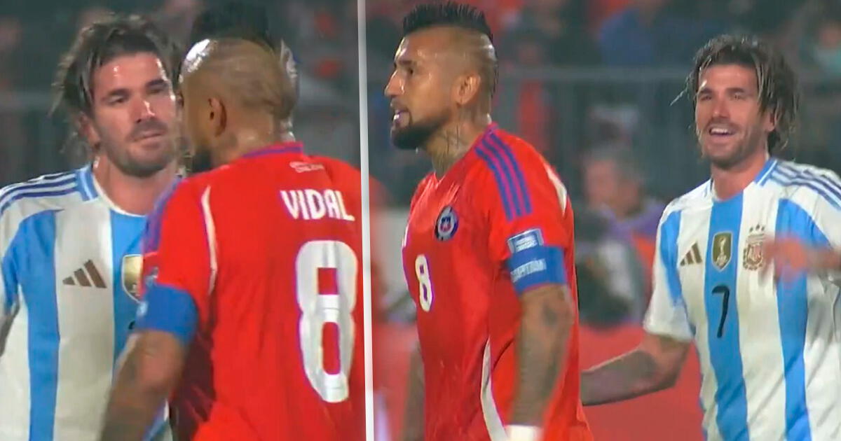 ¿Sancionado? Arturo Vidal no toleró el saludo de Rodrigo de Paul y lo empujó duramente ante todos