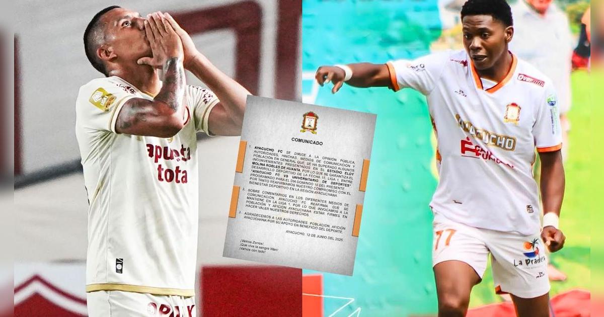Ayacucho FC lanzó firme comunicado previo al partido ante Universitario: 