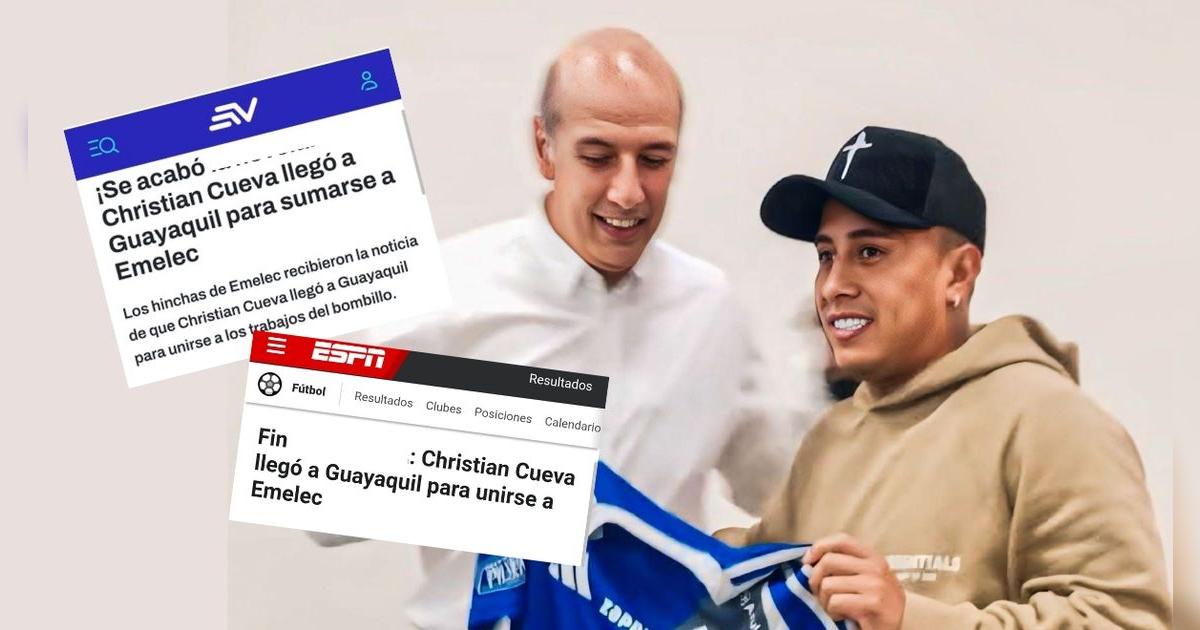 Prensa de Ecuador dio fuerte calificativo al arribo de Cueva a Guayaquil para firmar por Emelec