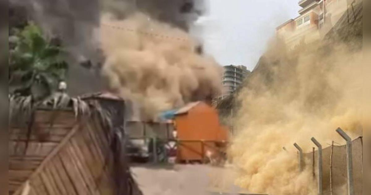 Se registra deslizamiento de rocas en Costa Verde tras temblor en Lima: mira el impactante momento 