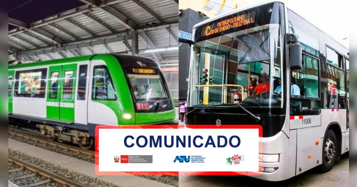 ¿Metropolitano y Línea 1 SUSPENDEN sus servicios por el paro de transportistas? ATU emite COMUNICADO