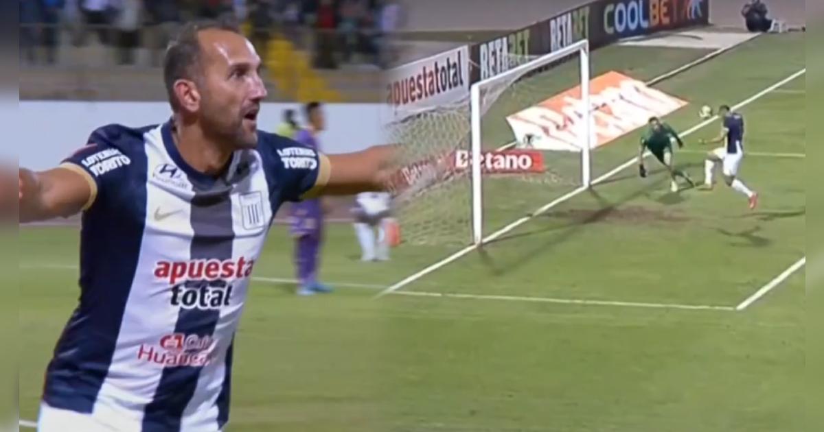 Hernán Barcos aprovechó el rebote y anotó de cabeza el 1-0 de Alianza Lima 