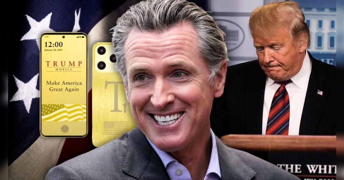 Gavin Newsom se burla del T1 Phone, el celular 
