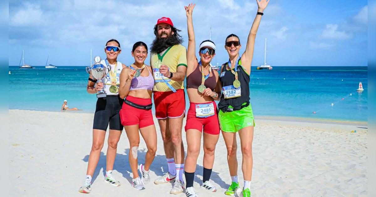 La Maratón KLM Aruba 2025 celebró una edición inolvidable con influencers de toda Latinoamérica