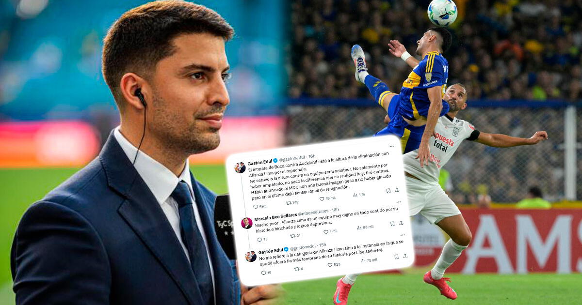 Periodista argentino, Gastón Edul, generó polémica tras apuntar a Alianza en eliminación de Boca