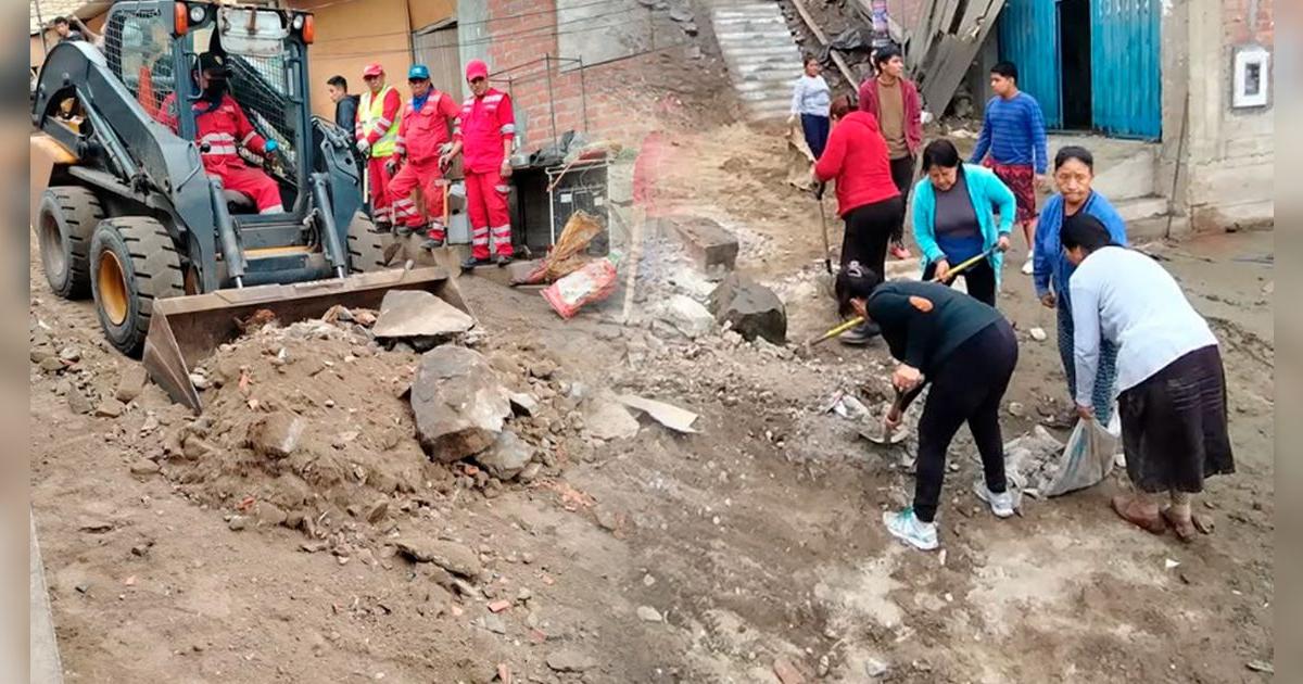 Municipalidad de San Juan de Lurigancho mejora vía de acceso vehicular y peatonal: vecinos respaldaron la acción