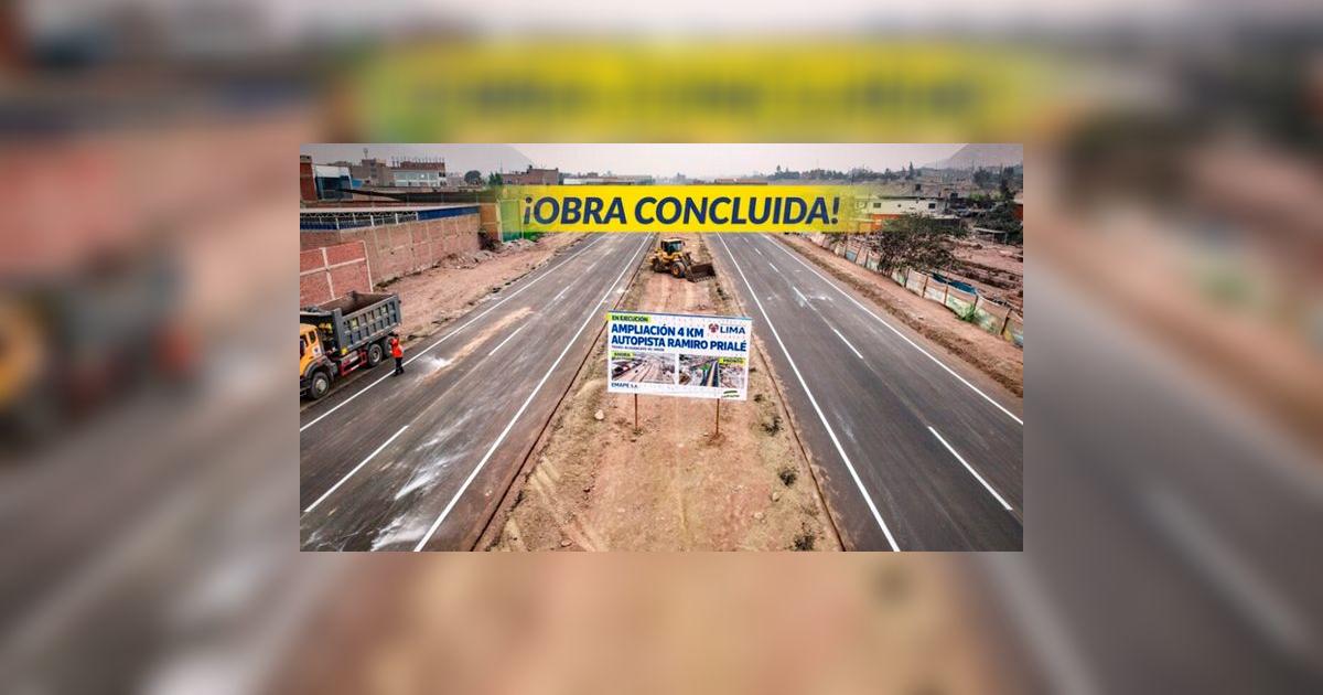 Municipalidad de Lima anuncia buena noticia: se culminó nueva obra de 4 kilómetros tras 40 años de espera