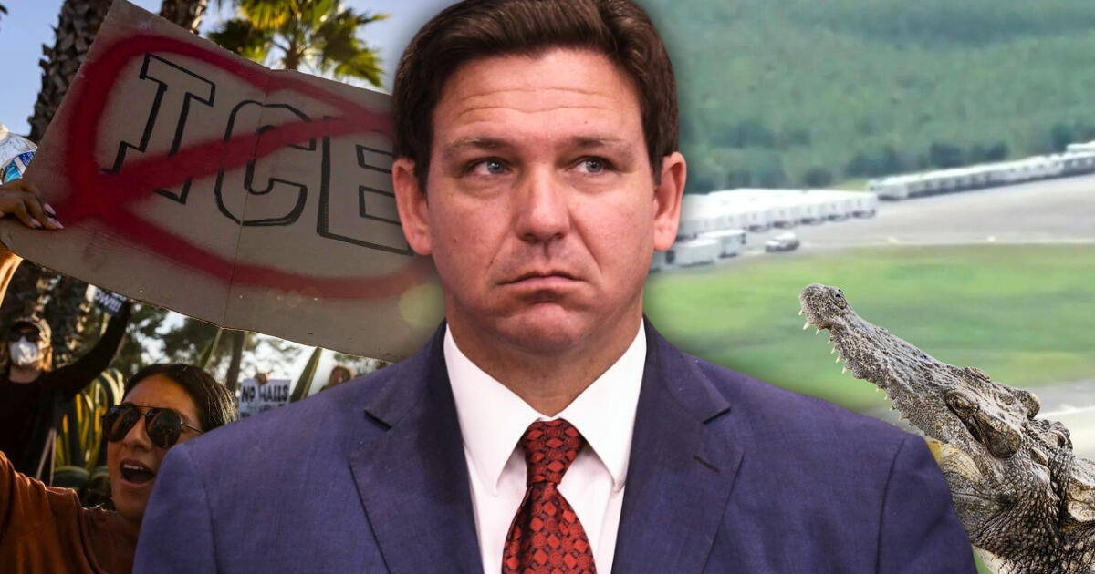 Duro golpe para ICE y Ron DeSantis: manifestantes arremeten contra la mega prisión 'Alligator Alcatraz' en Florida