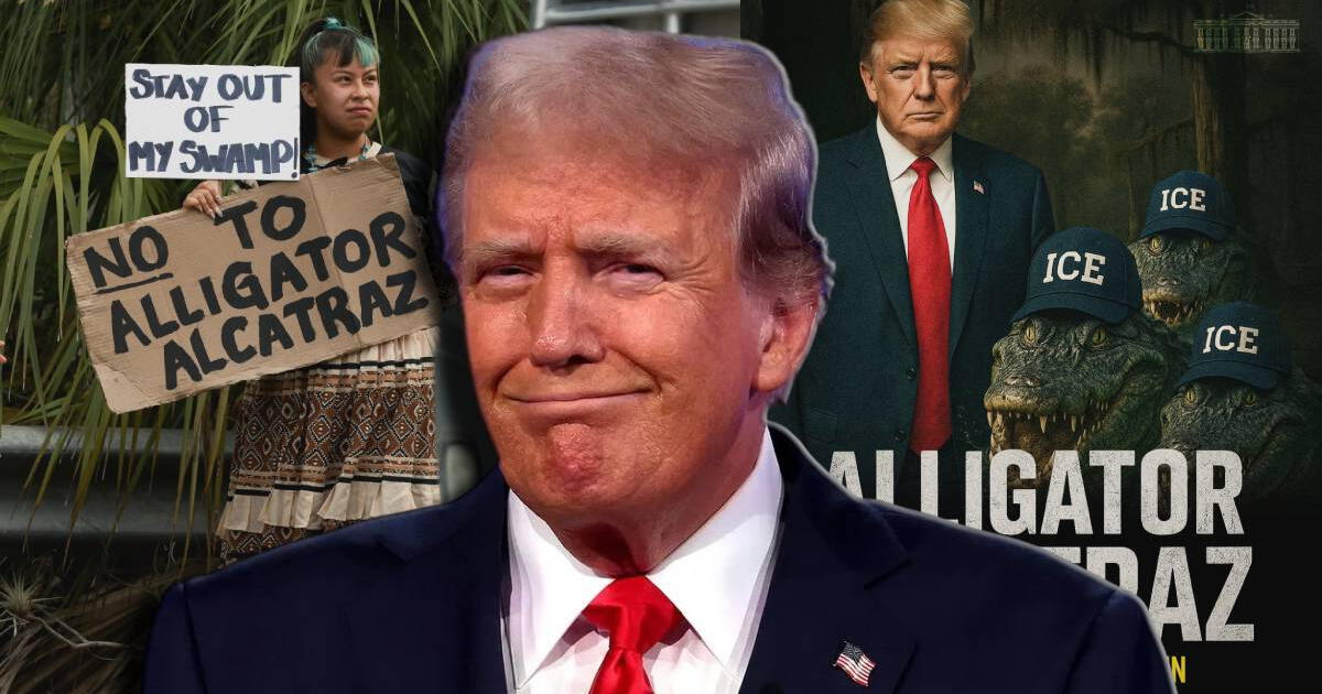 La POLÉMICA BURLA de Trump a inmigrantes enviados a 'Alligator Alcatraz': 