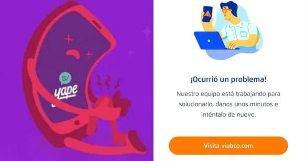 Caída de Yape y BCP: se reportan problemas para realizar movimientos bancarios desde apps