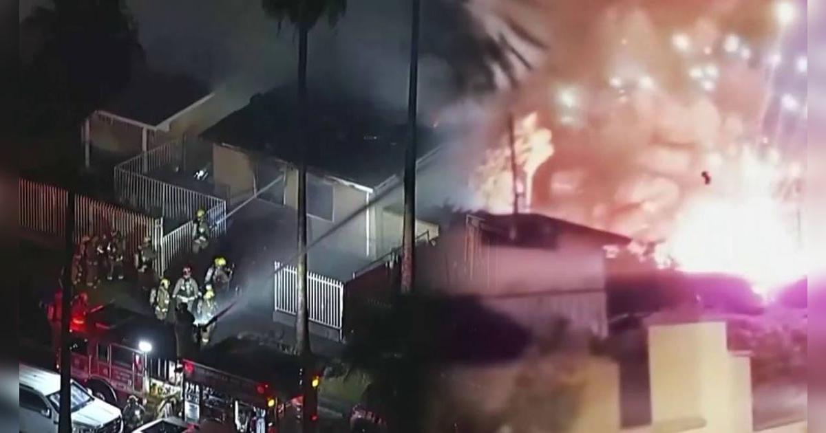 Tragedia en Los Ángeles: EXPLOSIÓN de fuegos artificiales deja un muerto y una hospitalizada tras incendiar una casa
