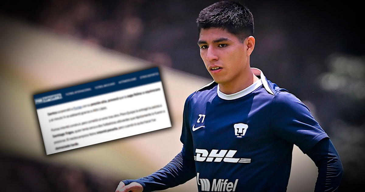 Prensa mexicana dio fuerte comentario sobre el juego de Pumas y de Piero Quispe: 