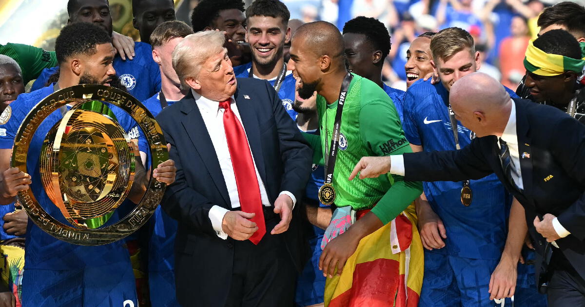 ¿Desaire a Infantino? Donald Trump rompió protocolo en la celebración de Chelsea