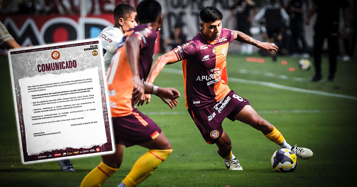 ¡Purga en Los Chankas! Club anuncia salida de 5 jugadores tras empatar con Universitario