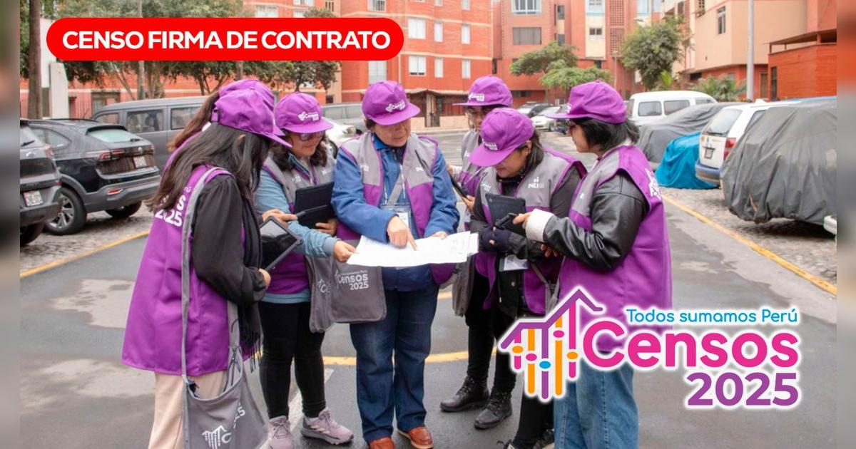 INEI inicia firma de contrato para Censos Nacionales 2025: conoce si fuiste seleccionado para censista