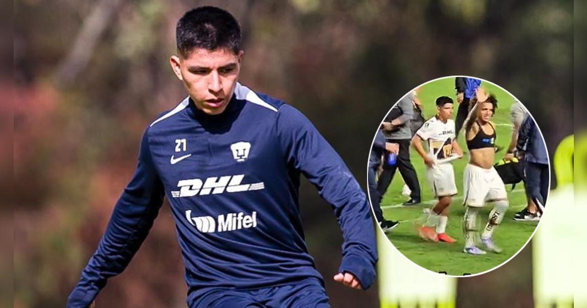 La reacción de Piero Quispe al finalizar el partido de Pumas en el que no fue titular