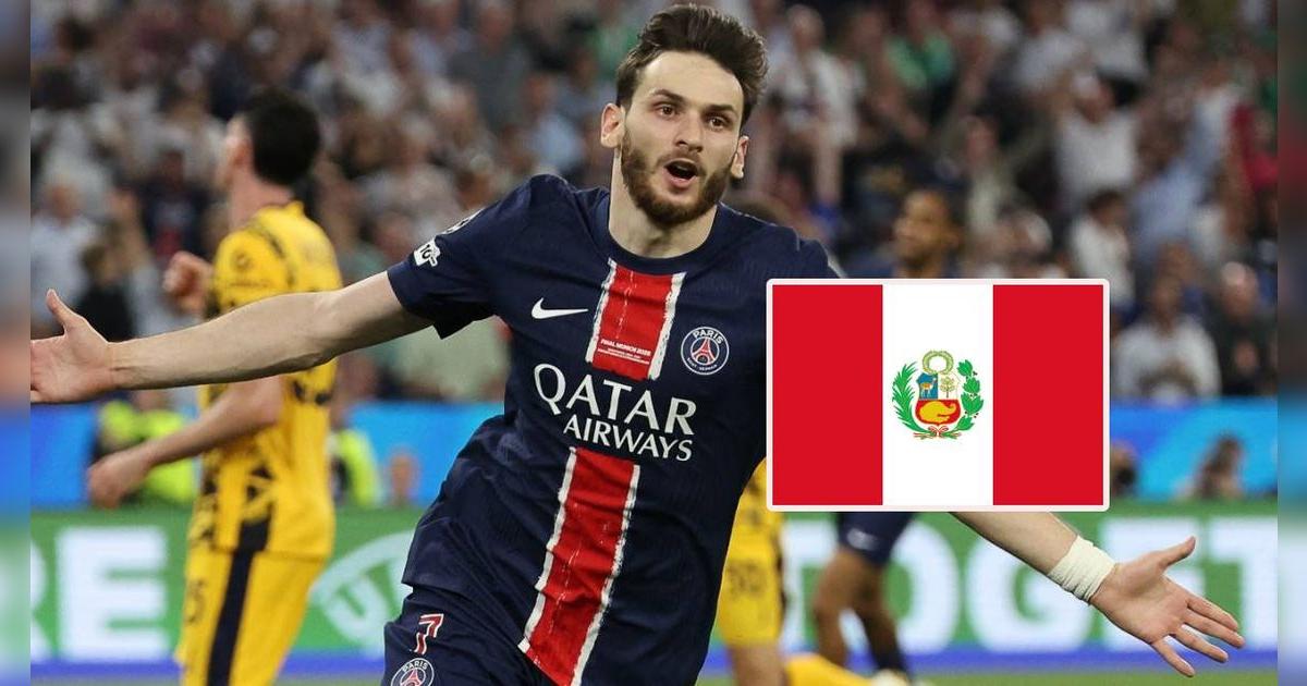 ¿Se hizo realidad? Kvaratskhelia lució de forma insólita la bandera del Perú en el PSG