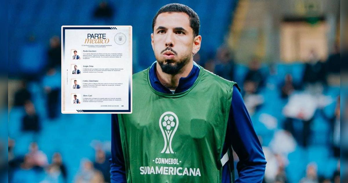 Alianza Lima lanzó su parte médico con 4 lesionados incluyendo a Sergio Peña: 