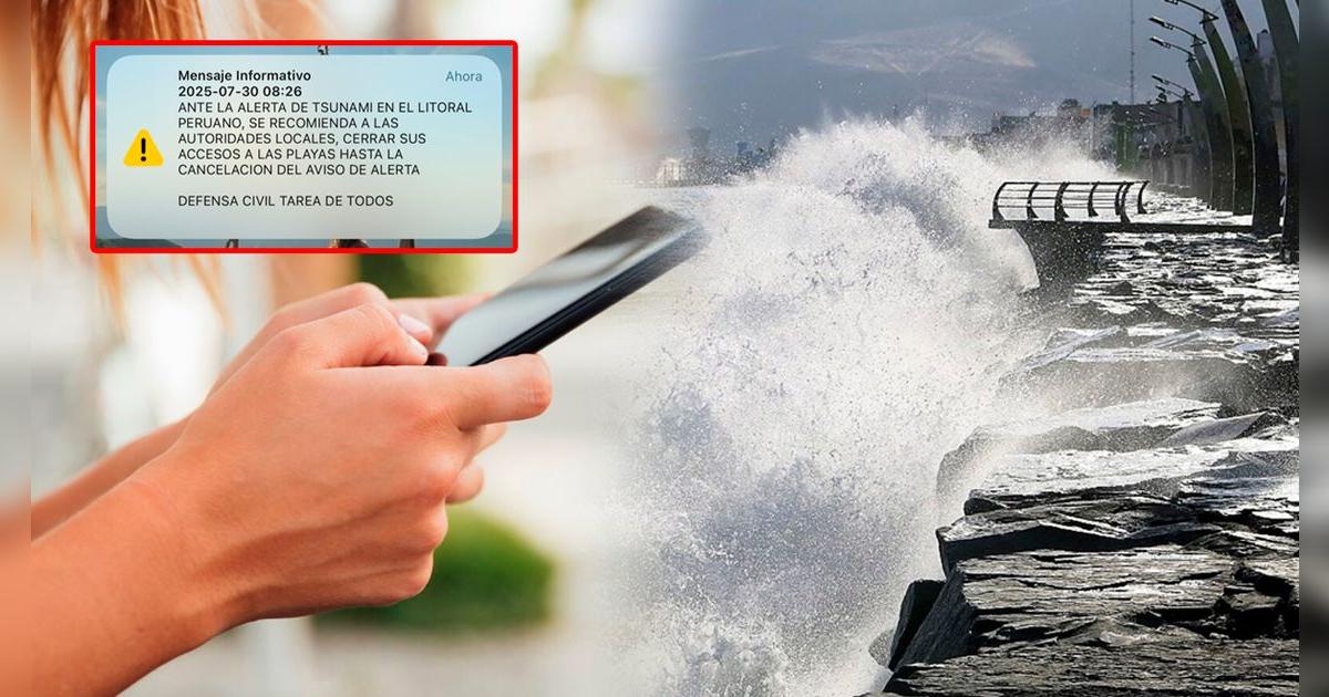 Alerta de tsunami en Perú HOY: celulares reciben mensajes de advertencia de último minuto a nivel nacional