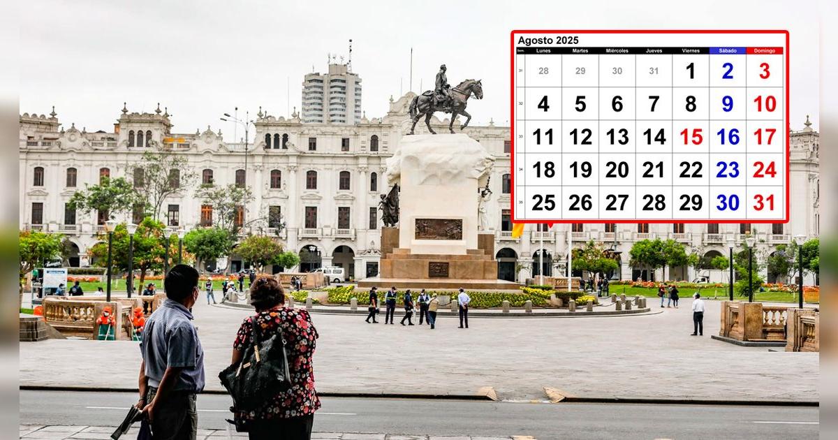 Agosto 2025 tiene dos feriados a nivel nacional: revisa el calendario y conoce qué días caen