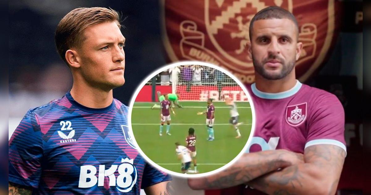 Oliver Sonne recibió firme reclamo de Kyle Walker tras gol de Tottenham a Burnley 