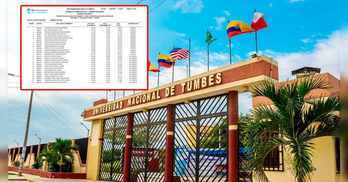 Examen de admisión Universidad Nacional de Tumbes 2025- II: LINK oficial de resultados y puntaje alcanzado
