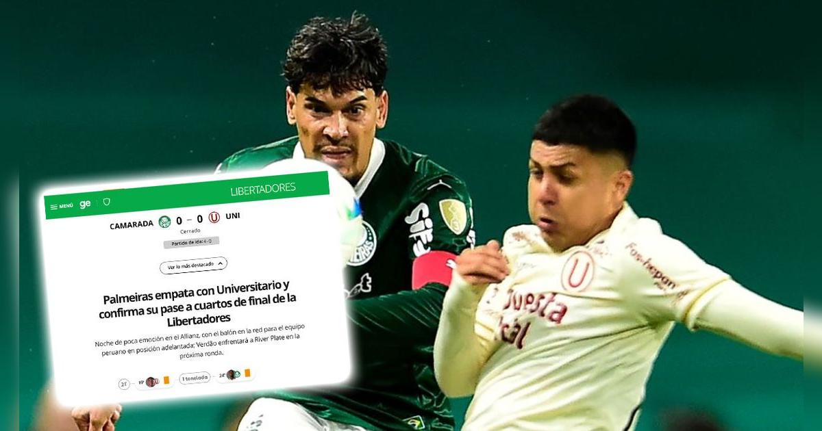 Prensa brasileña da firme comentario de Universitario tras empate con Palmeiras: 
