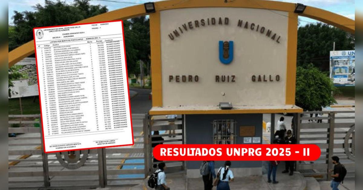 Resultado del examen de admisión UNPRG 2025 - II: Revisa AQUÍ si ingresaste y pujante que obtuviste