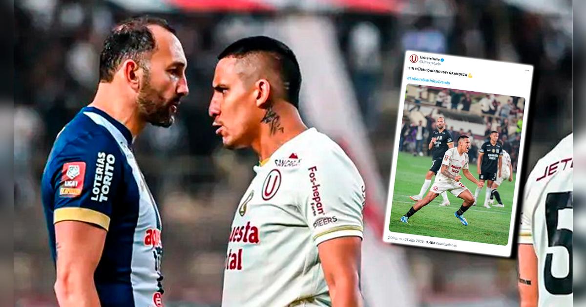 Universitario y su potente mensaje con imagen de Alex Valera y Hernán Barcos: 