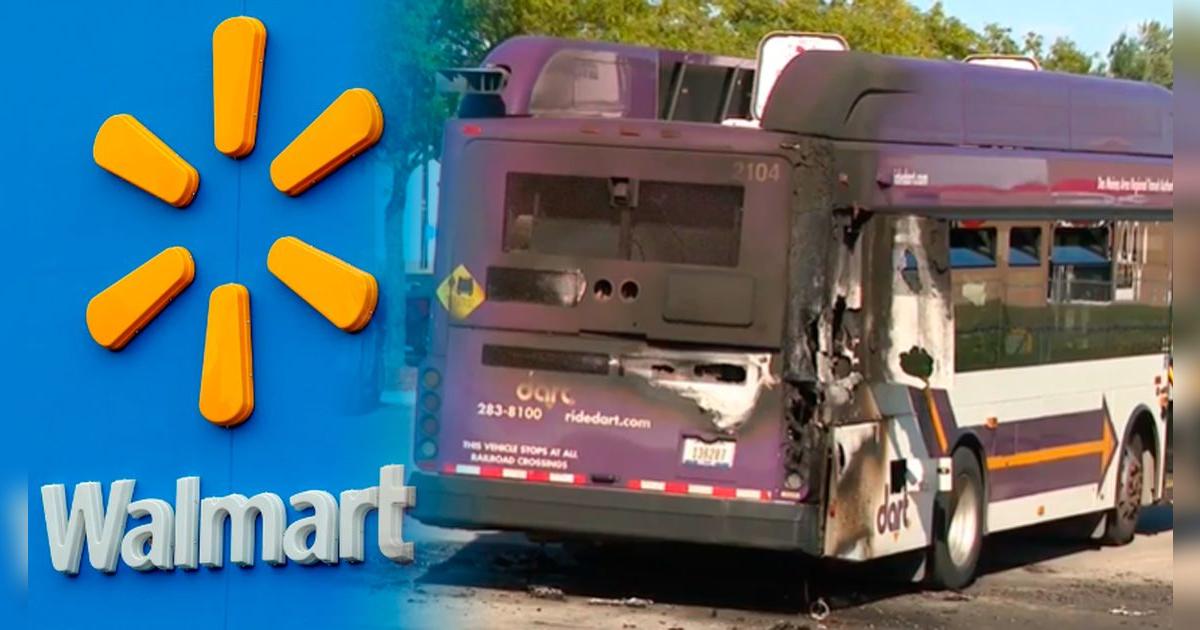 Walmart: autobús DART se incendia cerca de tienda y esta es la situación de los pasajeros
