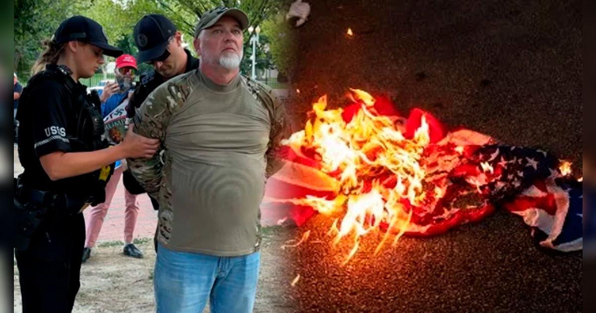 Tensión | Este es el fuerte castigo que impuso Trump contra hombre por quemar bandera de EE. UU.