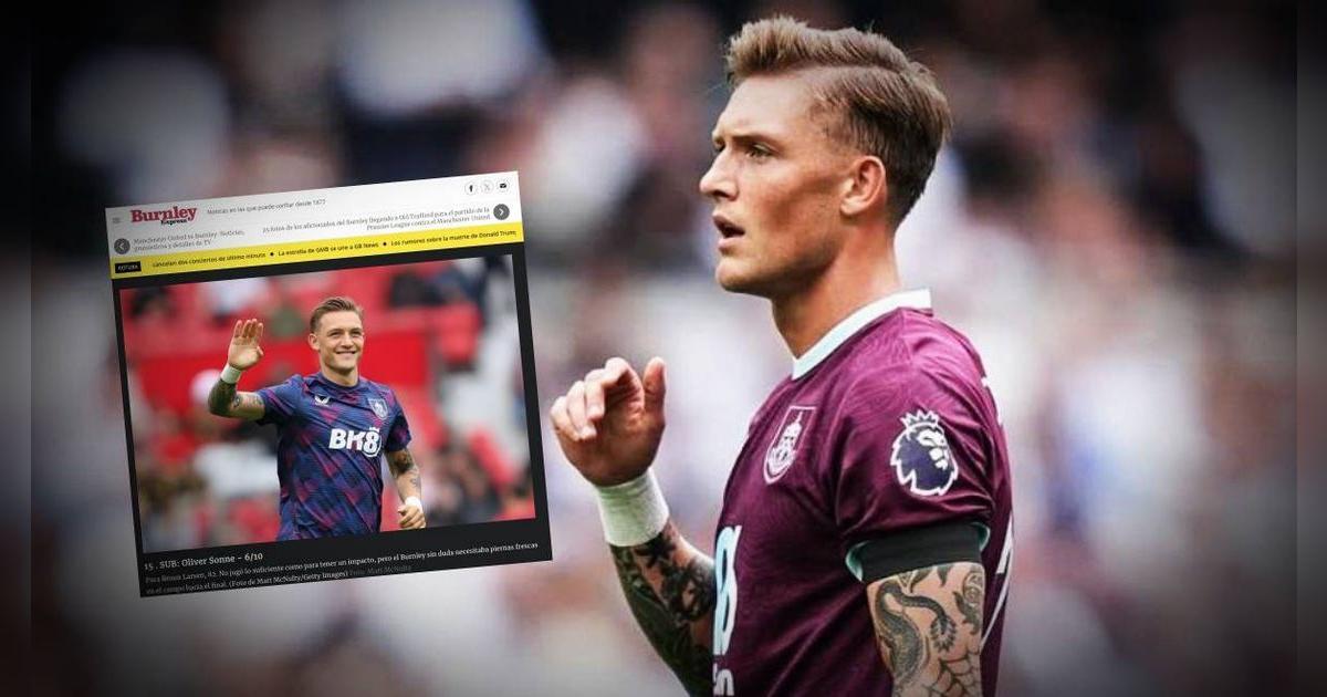 Prensa inglesa dio fuerte opinión sobre Oliver Sonne tras dura derrota de Burnley: 