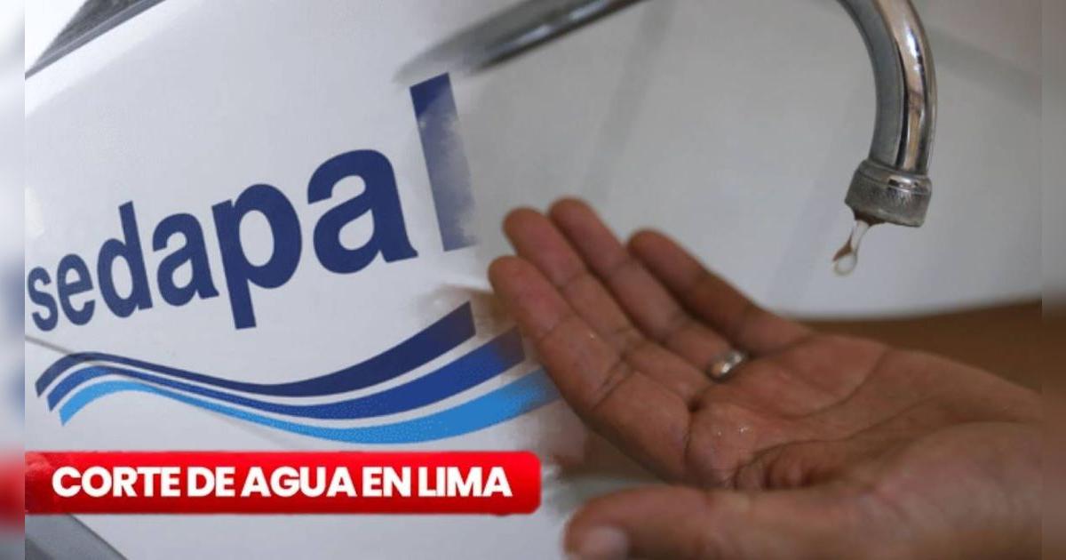 Corte de agua en Lima este lunes 1 de septiembre: qué distritos serán los afectados