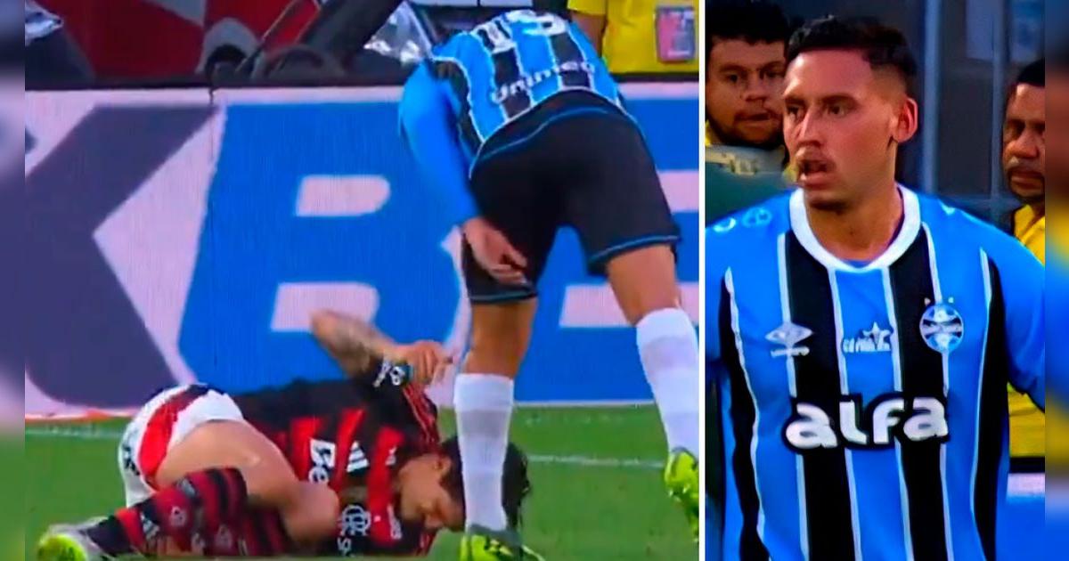 Erick Noriega no se achicó y encaró a figura de Flamengo que se encontraba en el suelo