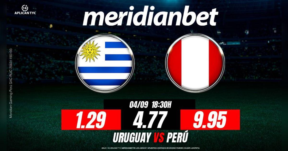 Uruguay vs Perú: ¡Recarga desde S/. 50, juega en las Eliminatorias Sudamericanas y ganarás fabulosos premios tecnológicos con Meridianbet!