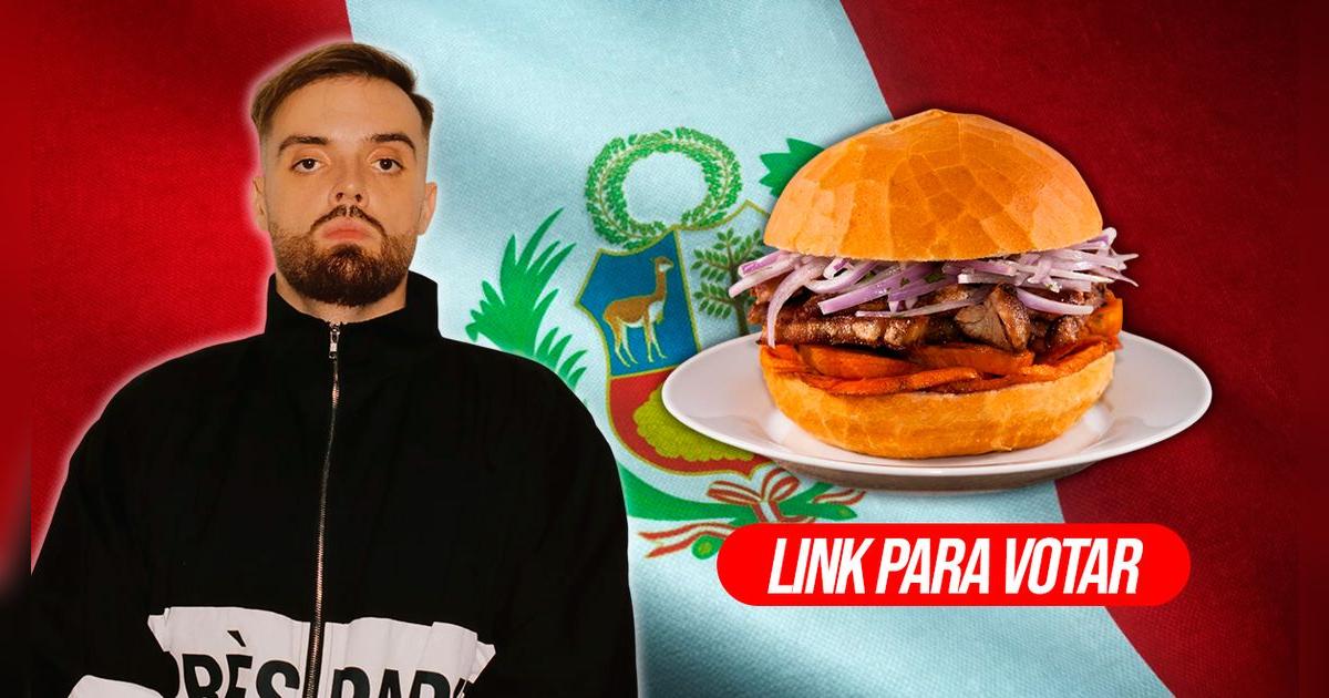 Link para votar por el pan con chicharrón en el Perú vs. Chile por el Mundial de Desayunos de Ibai