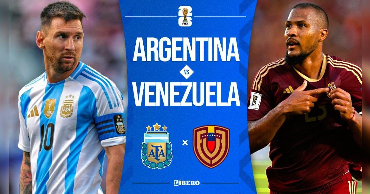 Argentina vs Venezuela EN VIVO por las Eliminatorias 2026: cuándo juegan, hora y dónde ver en TV