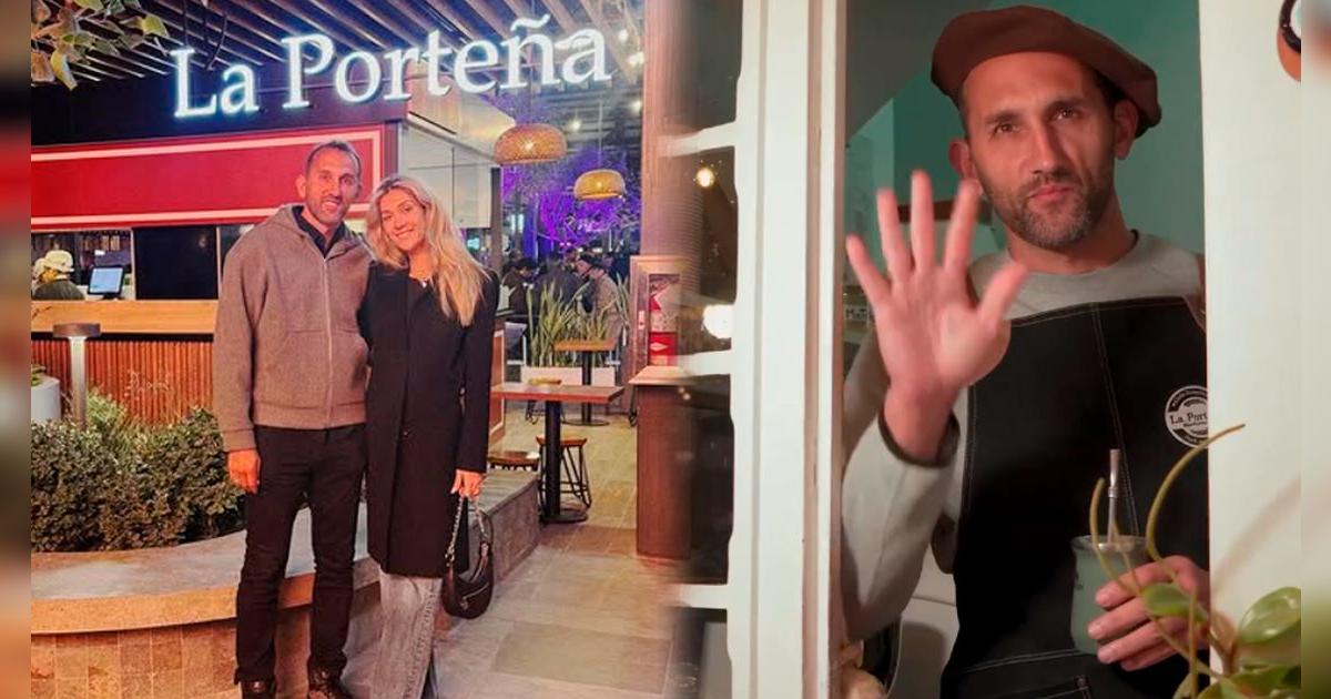 Hernán Barcos y Giuli Cunha inauguraron su segundo local de 'La Porteña': 