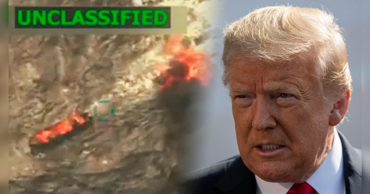 Difunden imágenes del ataque de EE. UU. a barco que salió con sustancias de Venezuela