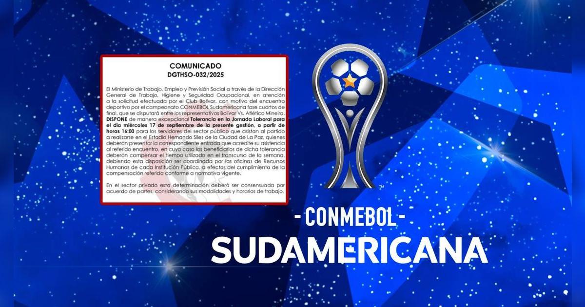 Ministerio de Trabajo da Tolerancia Laboral para que los hinchas asistan a la Copa Sudamericana
