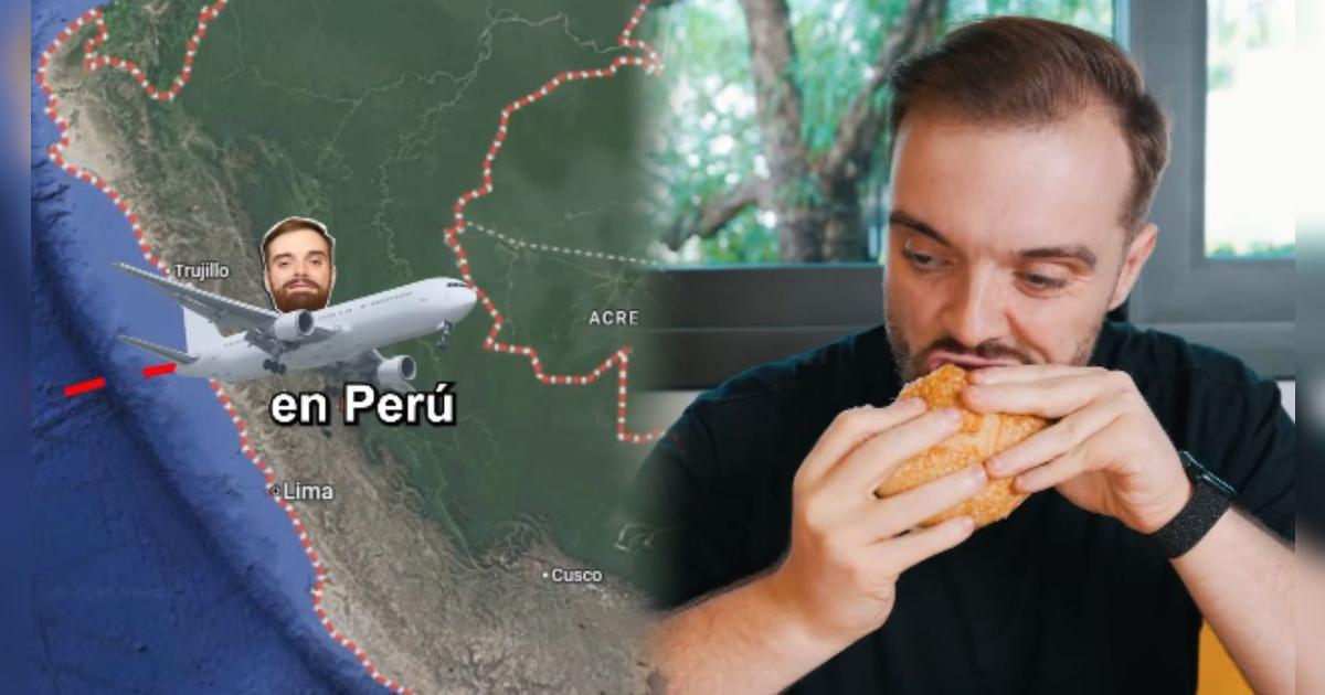 Ibai prueba el pan con chicharrón, queda anonadado y anuncia visita a Perú: 