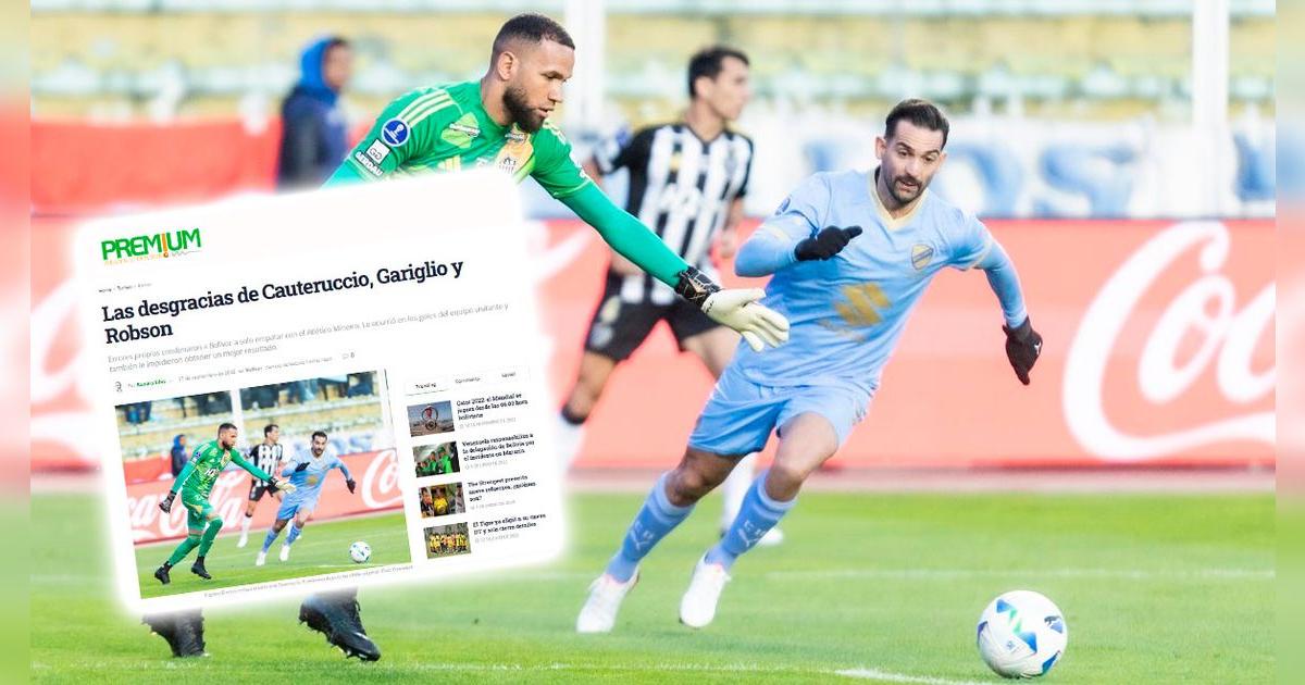 Prensa boliviana arremete contra Cauteruccio, ex Cristal, por errar penal en Sudamericana: 