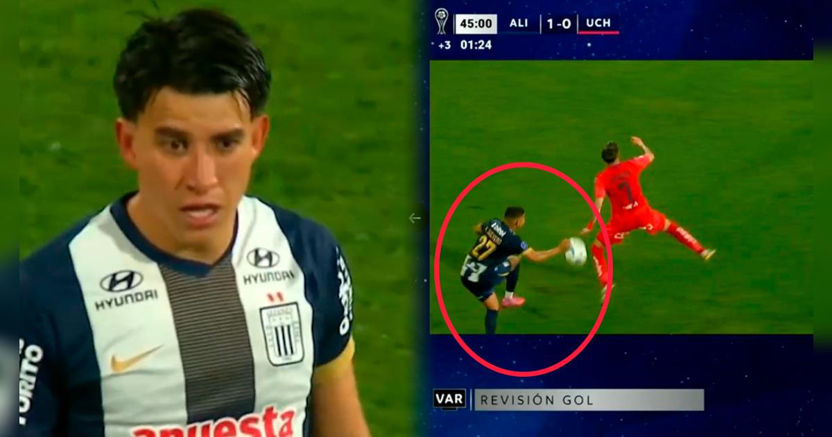 Fernando Gaibor anotó un golazo para Alianza Lima que fue anulado por mano de Kevin Quevedo